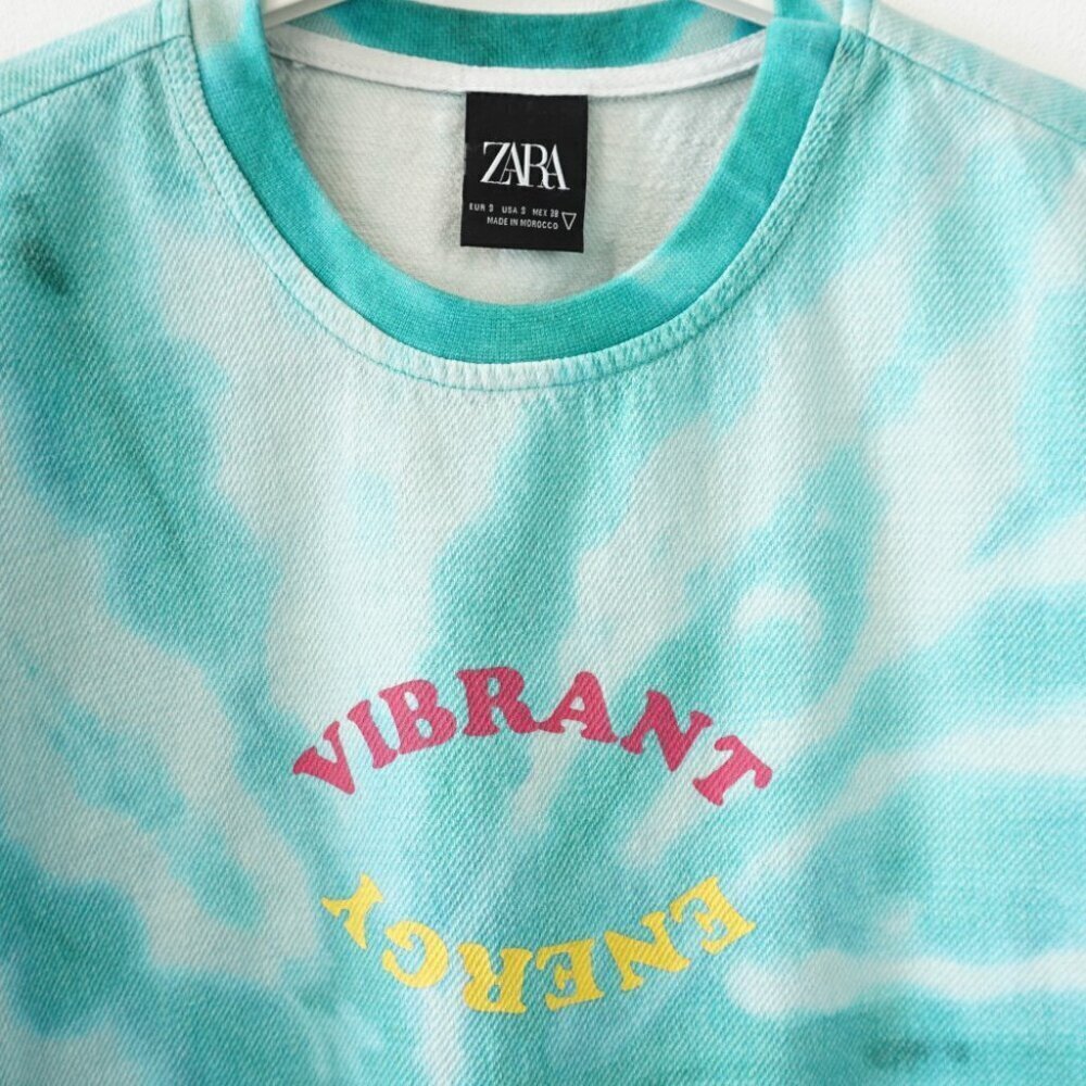 ZARA MENS Cheerful T-shirt SIZE L - Picture 3 of 3